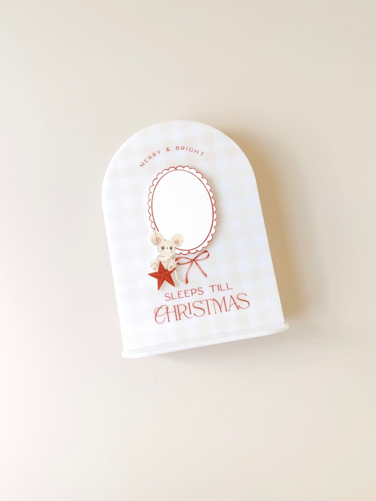 Christmas Countdown - Beige Gingham