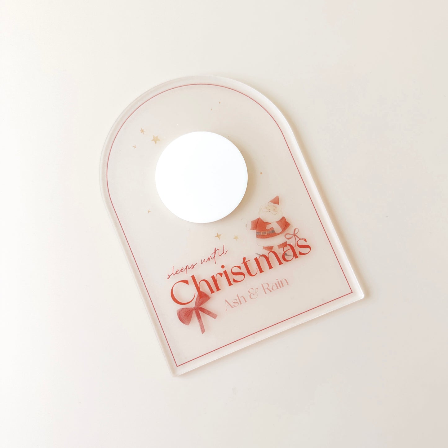 Christmas Countdown Plaque - Acrylic Arch