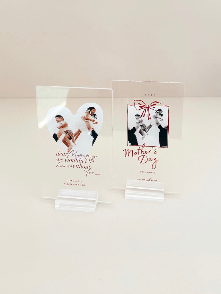 Mini Photo Plaque - Mother's Day - Heart