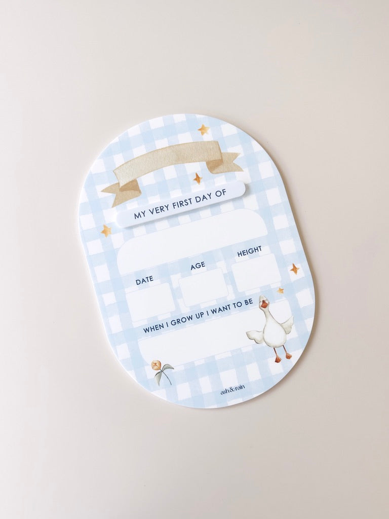 Blue Duck First/Last Day Board - Oval