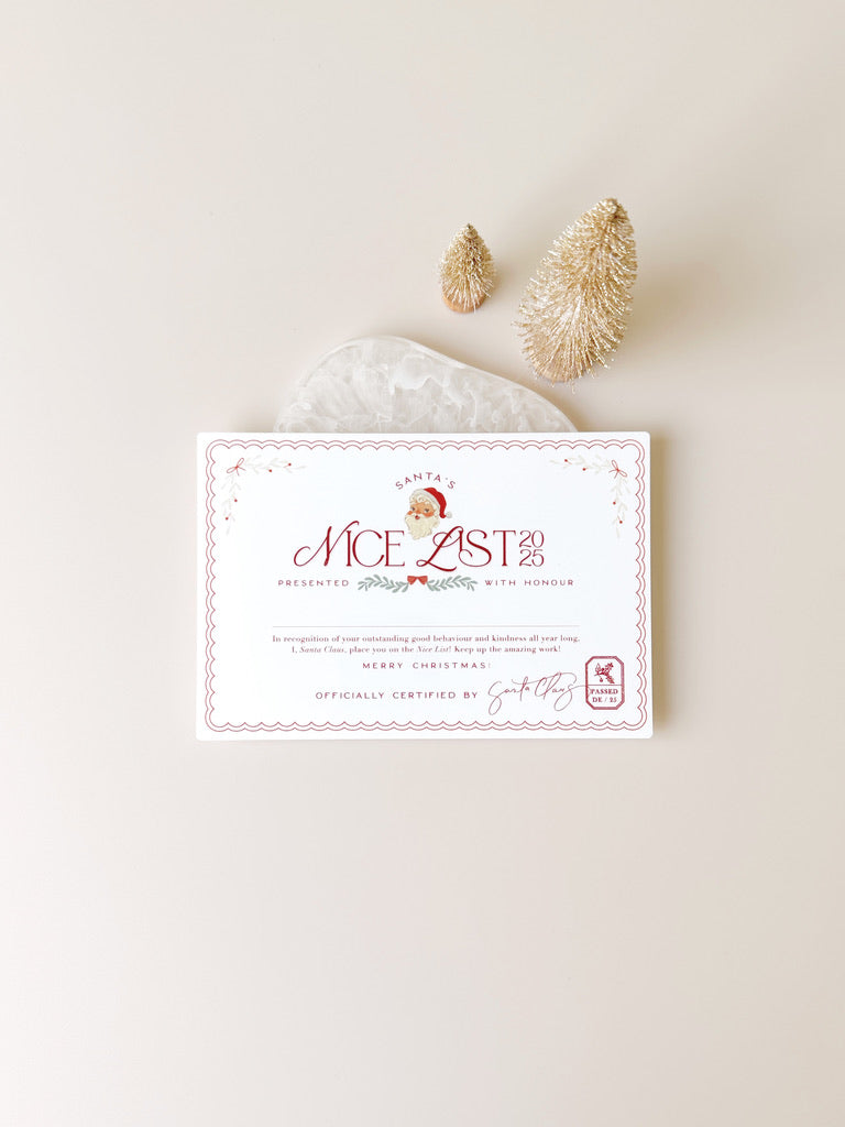 Nice List Certificate - Classic