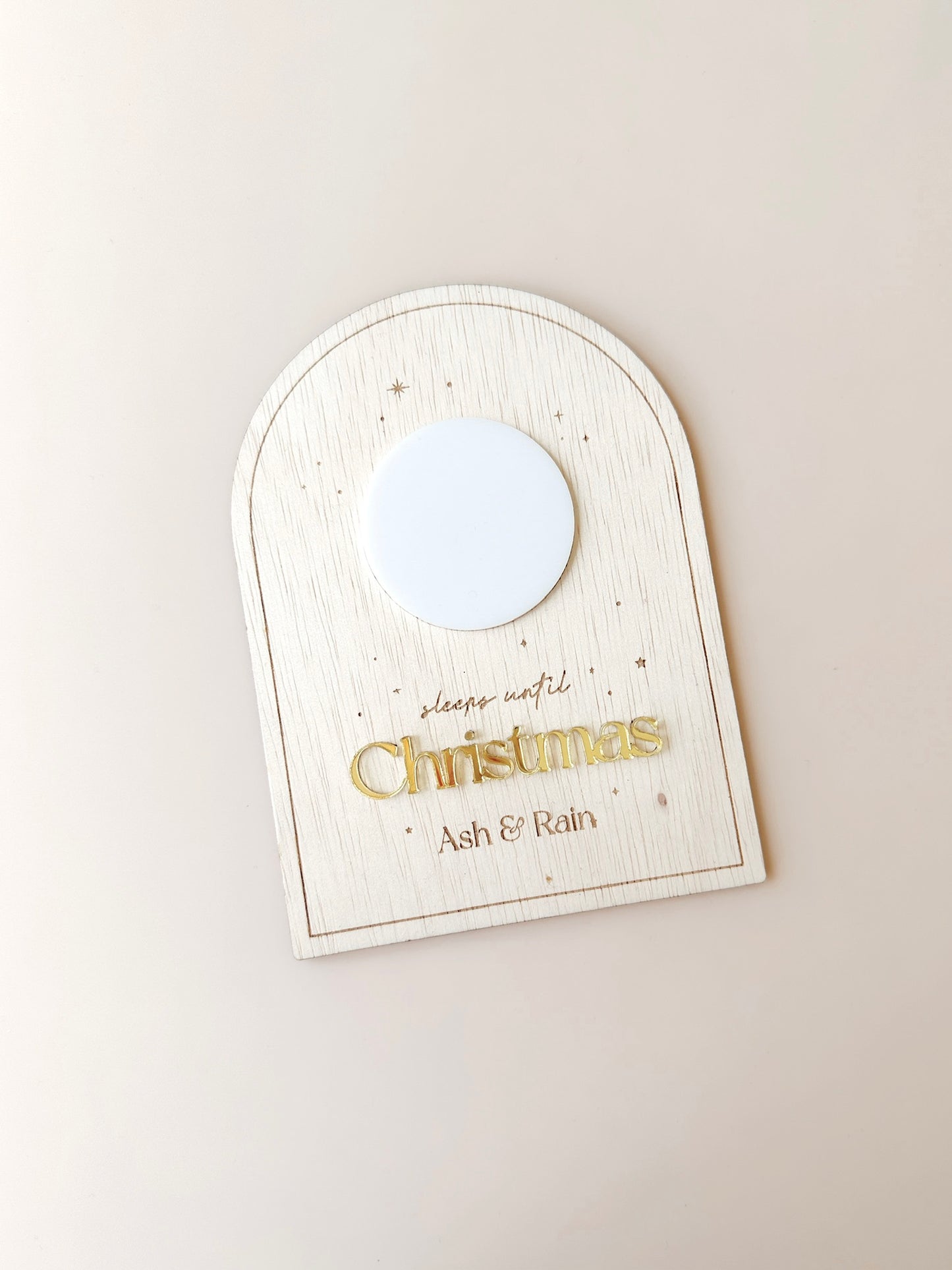 Christmas Countdown Plaque - Wooden Arch