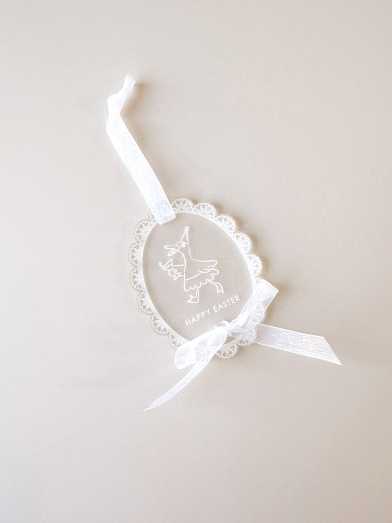 Easter Ornament - Frosted Clear