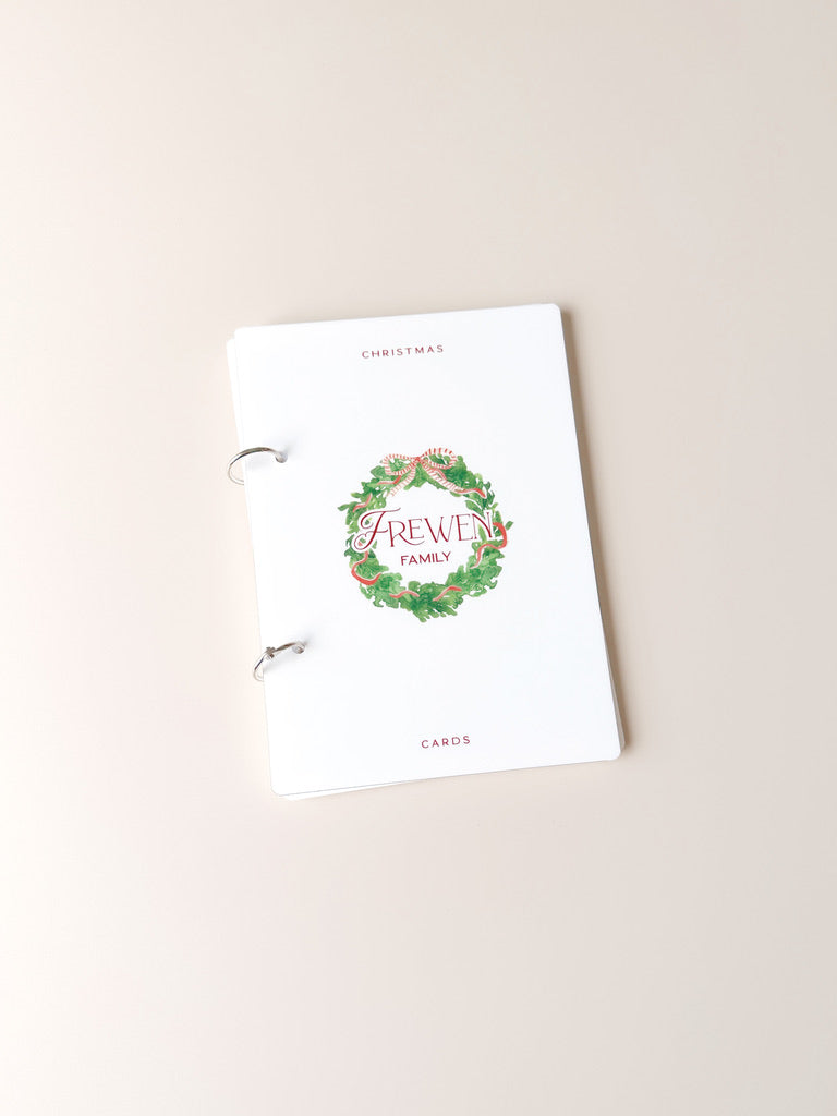 Christmas Card Folder - Wreath
