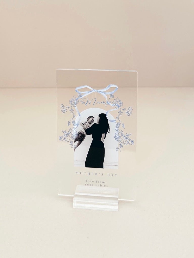 Mini Photo Plaque - Mother's Day - Floral Lace