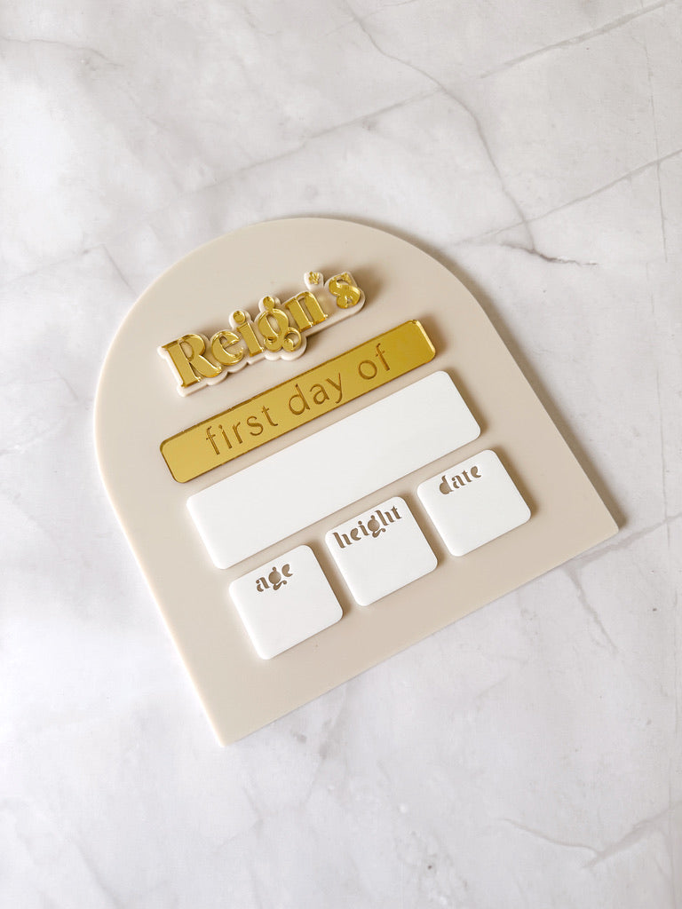 Mini First/Last Day Board - Arch