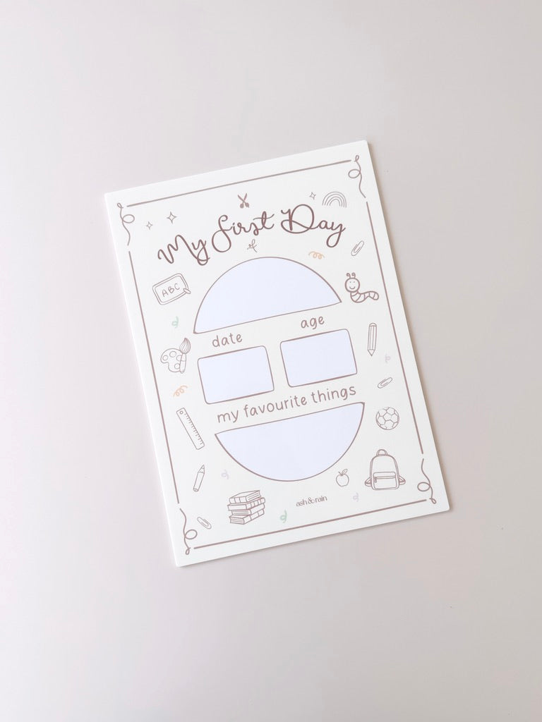 Whimsy Icon First Day Board - Yellow