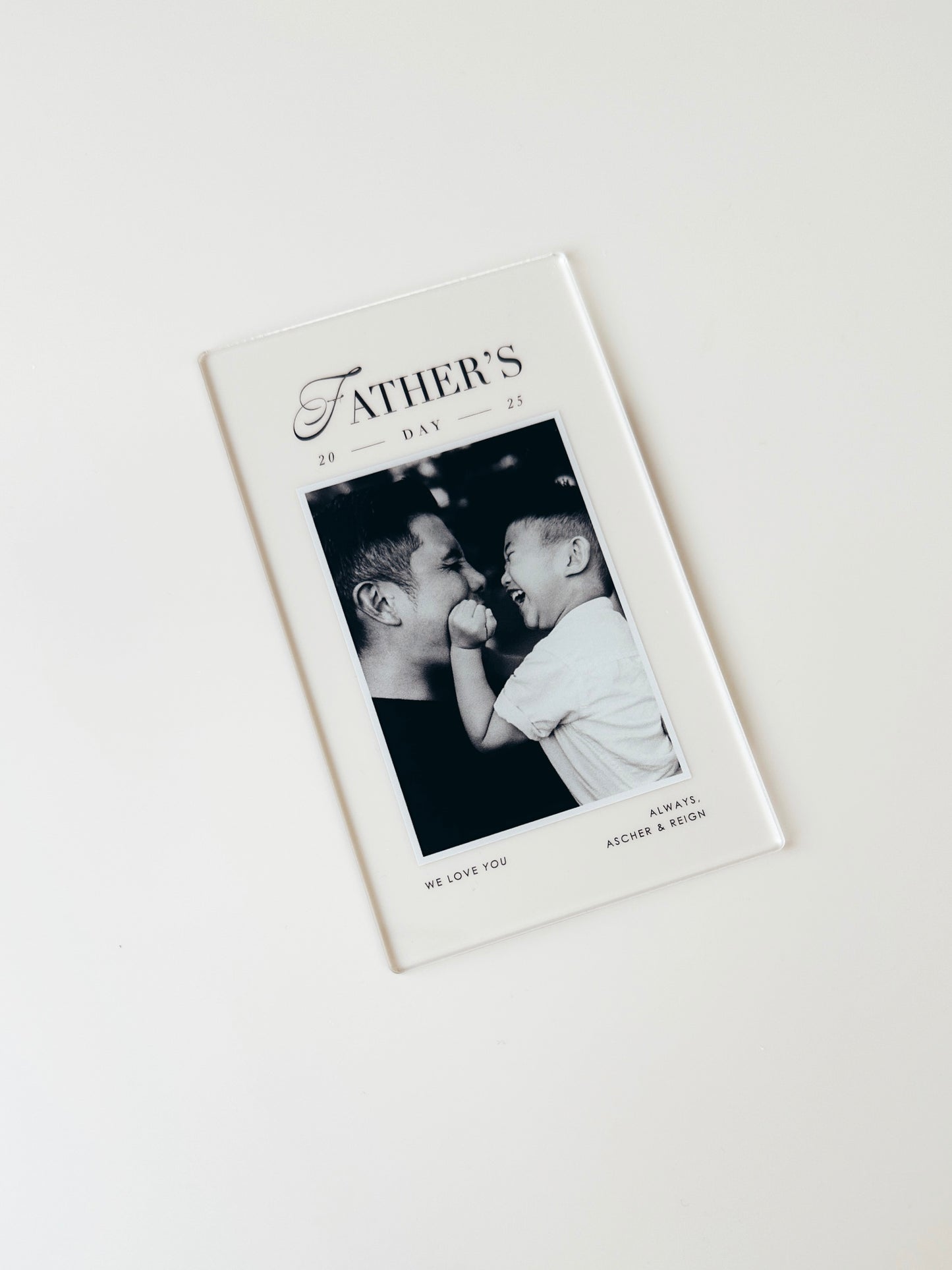 Mini Photo Plaque - Father's Day - Newspaper