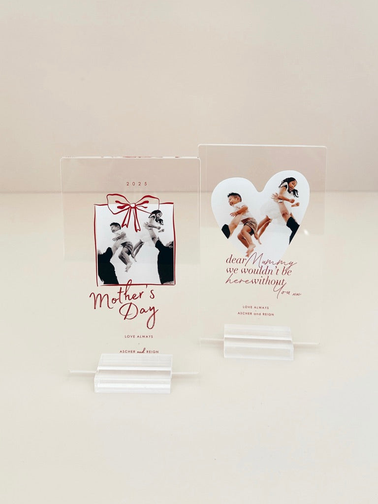 Mini Photo Plaque - Mother's Day - Red Gift