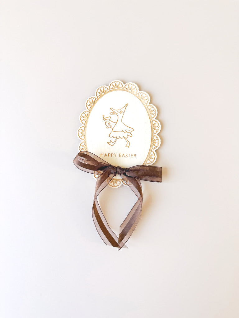 Easter Plaque - Scallop Lace Plywood