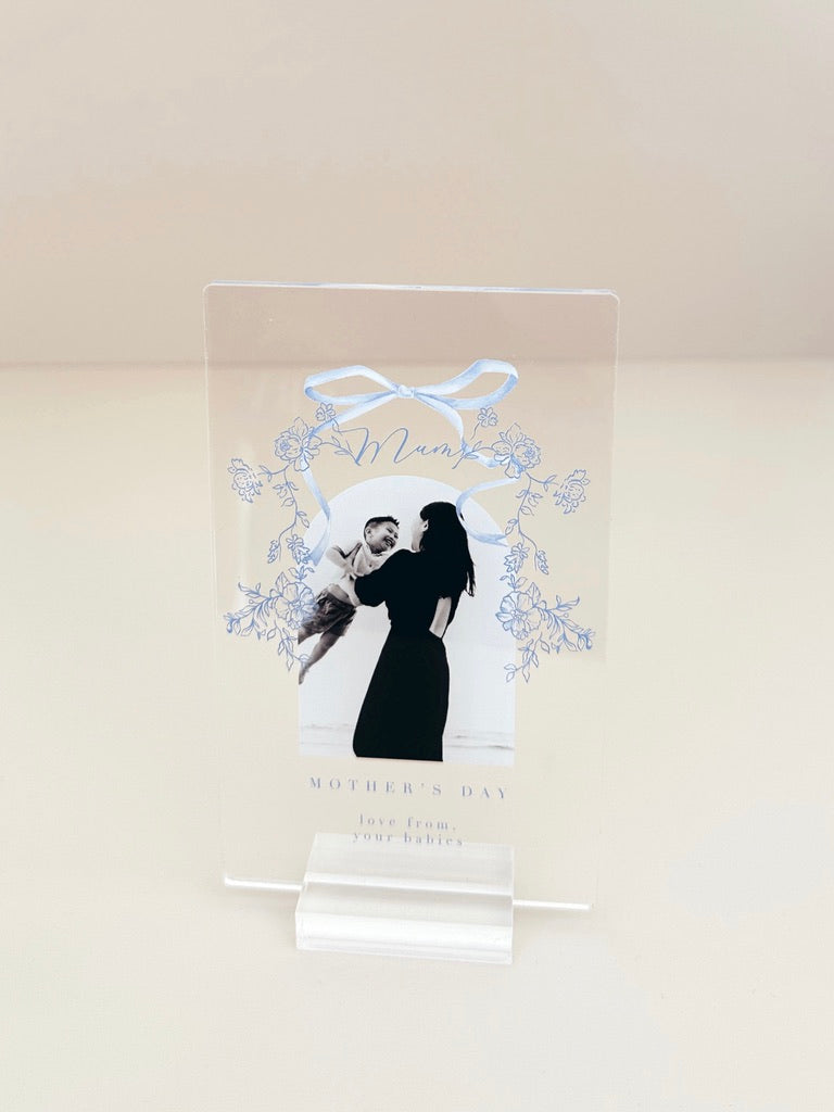 Mini Photo Plaque - Mother's Day - Floral Lace