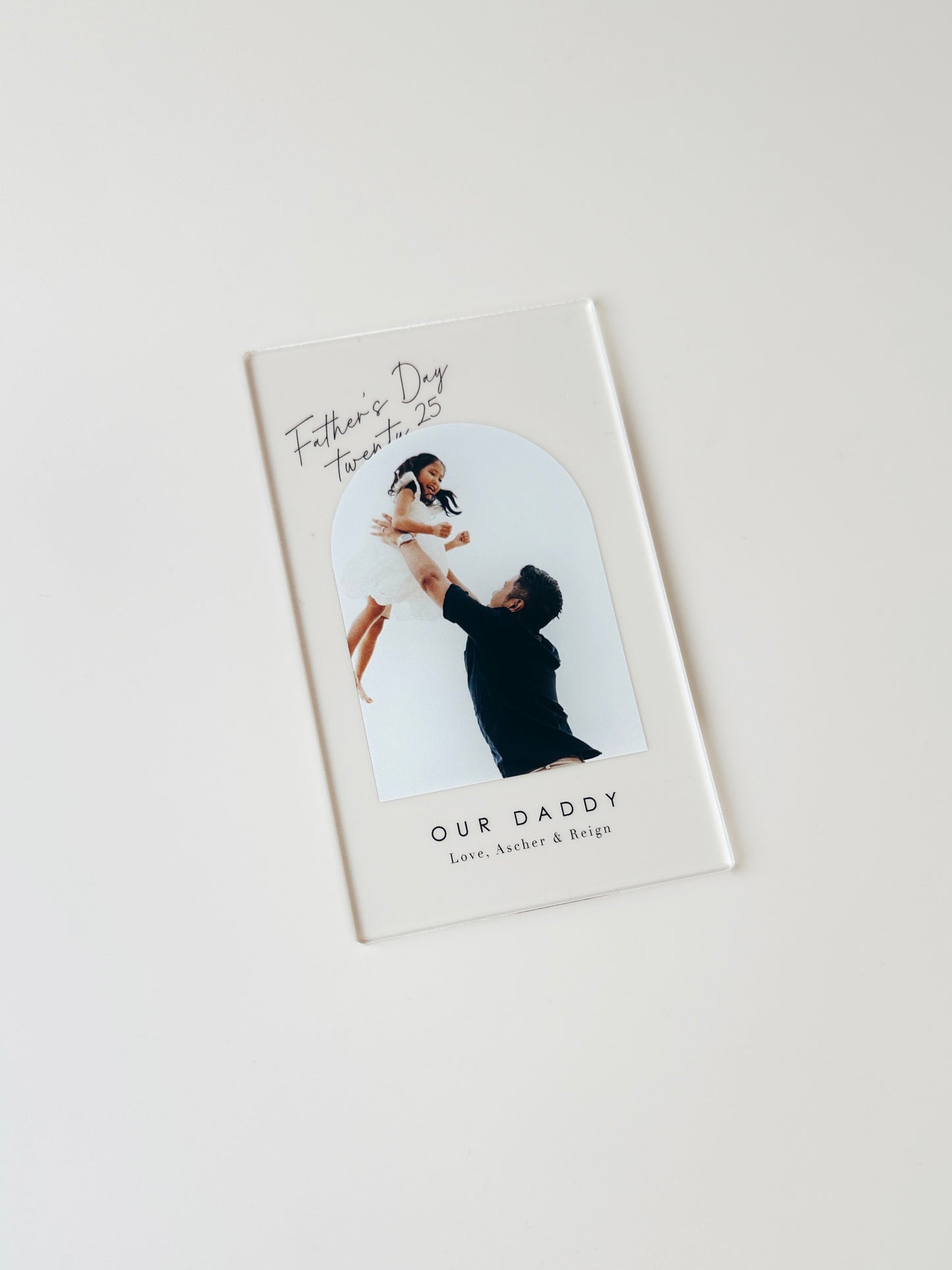 Mini Photo Plaque - Father's Day - Arch Script