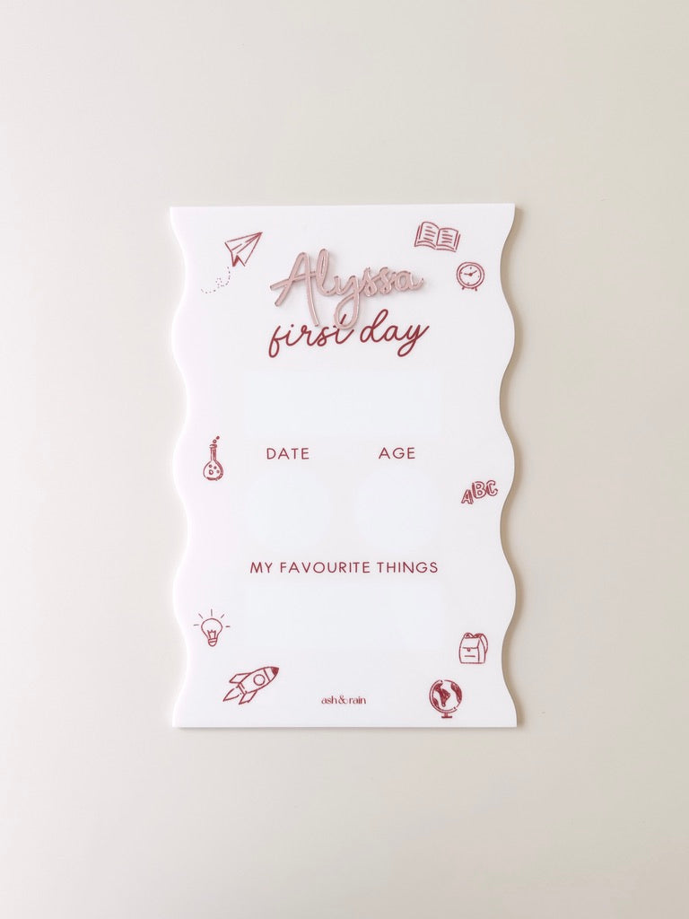 Pink First Day Board - Wave