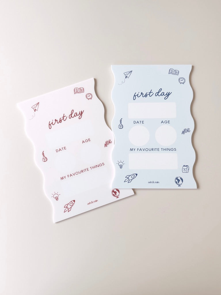 Blue First Day Board - Wave