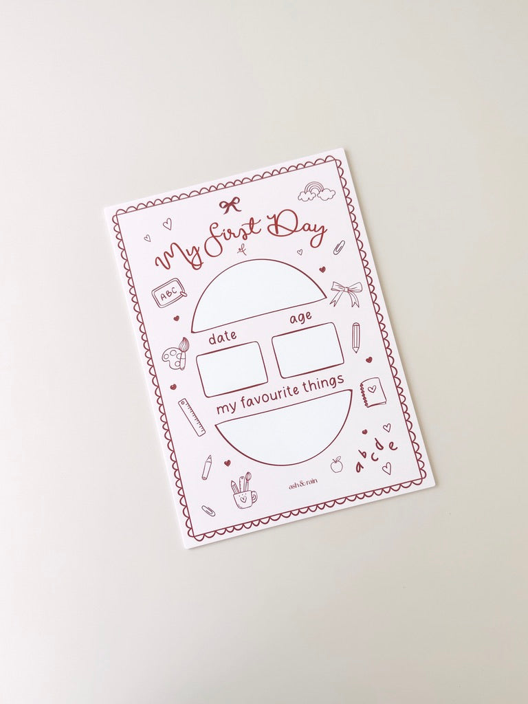 Whimsy Icon First Day Board - Pink