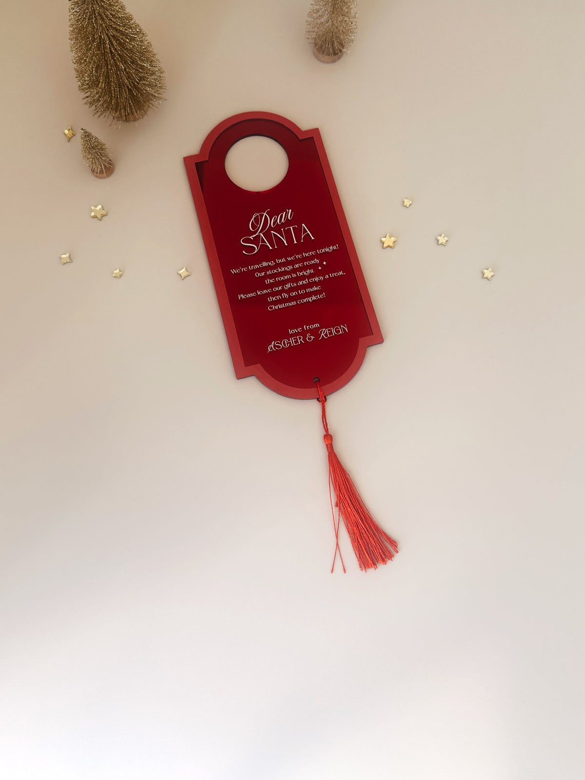 Door Hanger - Dear Santa - Travel edt.