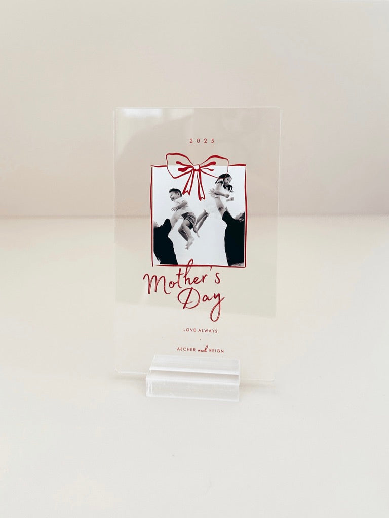 Mini Photo Plaque - Mother's Day - Red Gift
