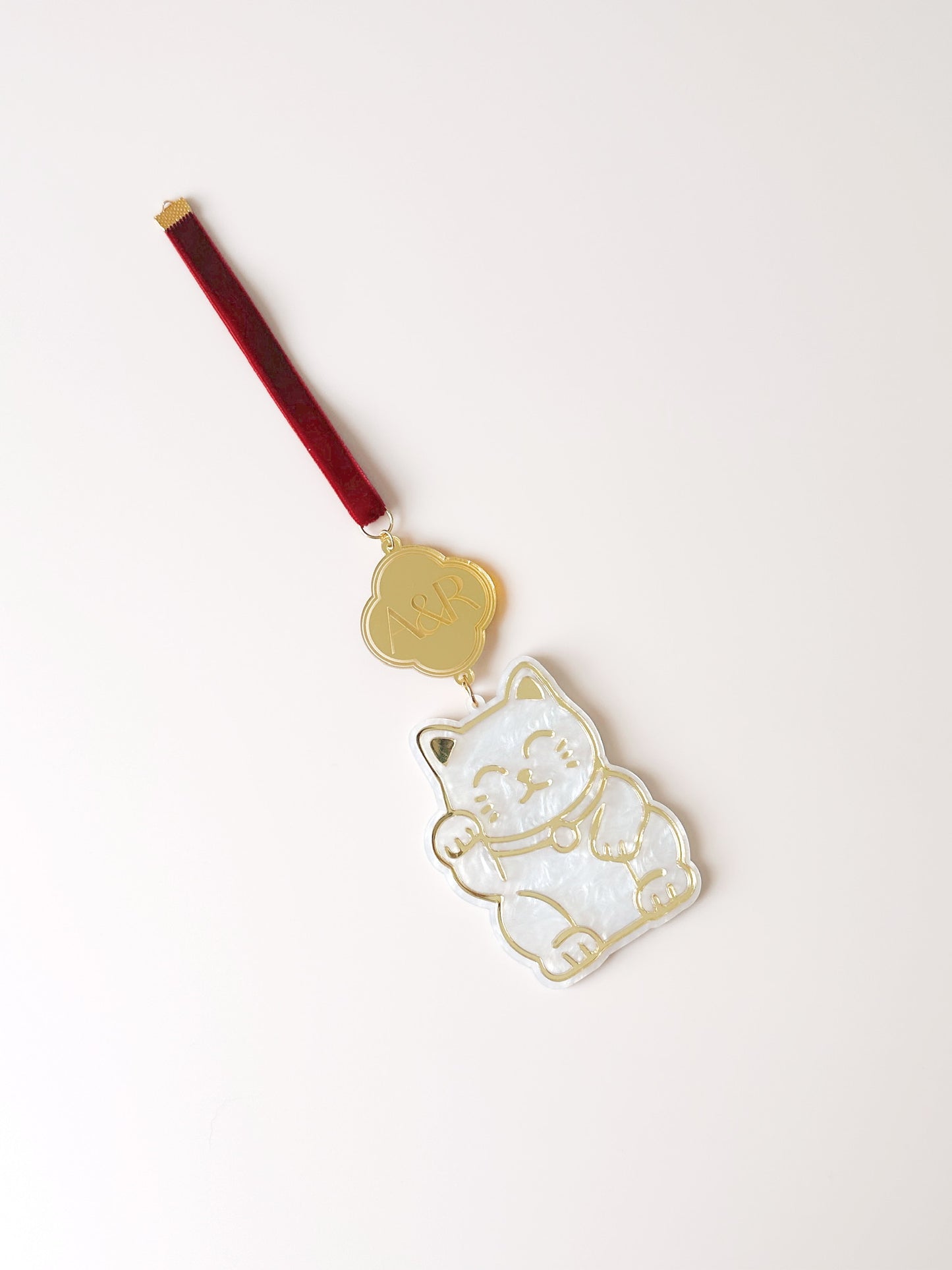 Lunar New Year Ornament - Pearl Lucky Cat