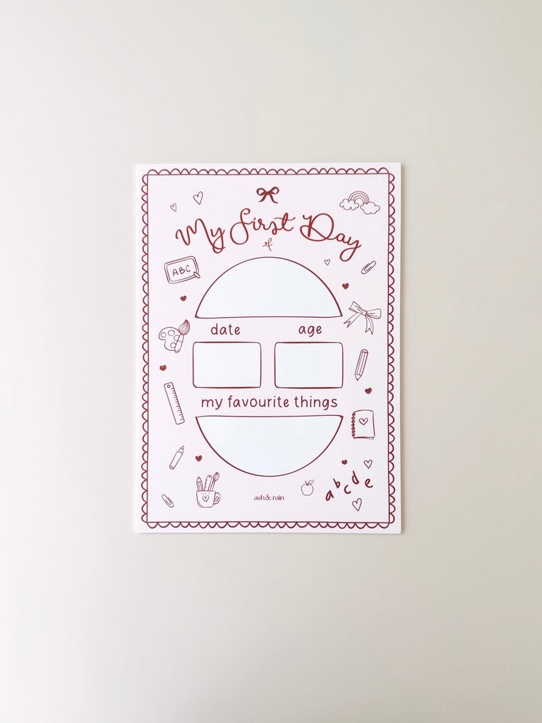 Whimsy Icon First Day Board - Pink