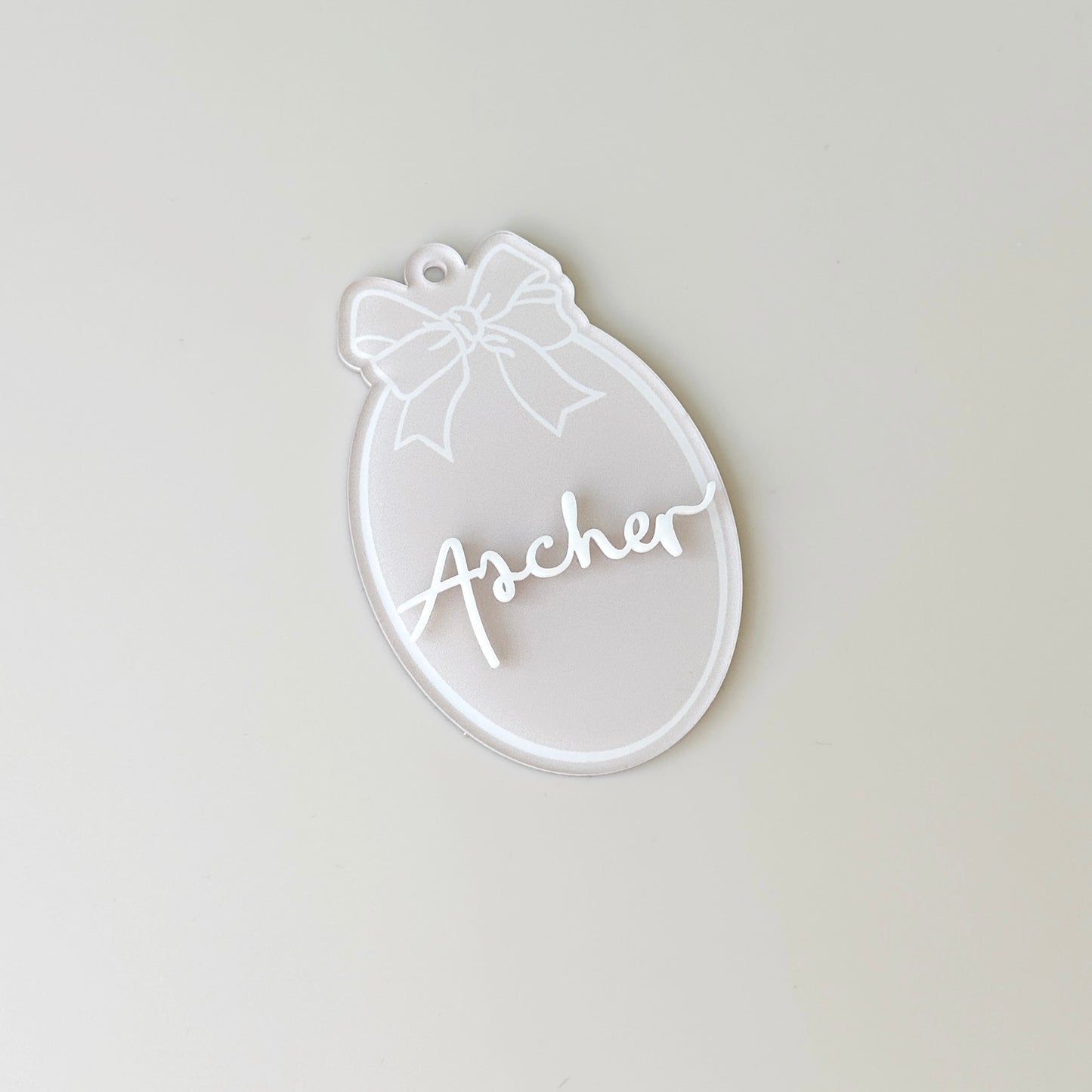 Gift Tag - Oval Bow