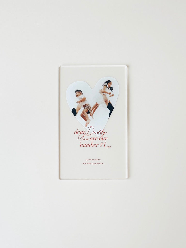 Mini Photo Plaque - Father's Day - Heart