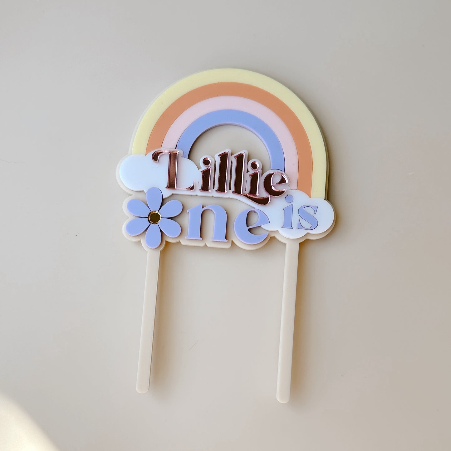 Cake Topper - Rainbow One