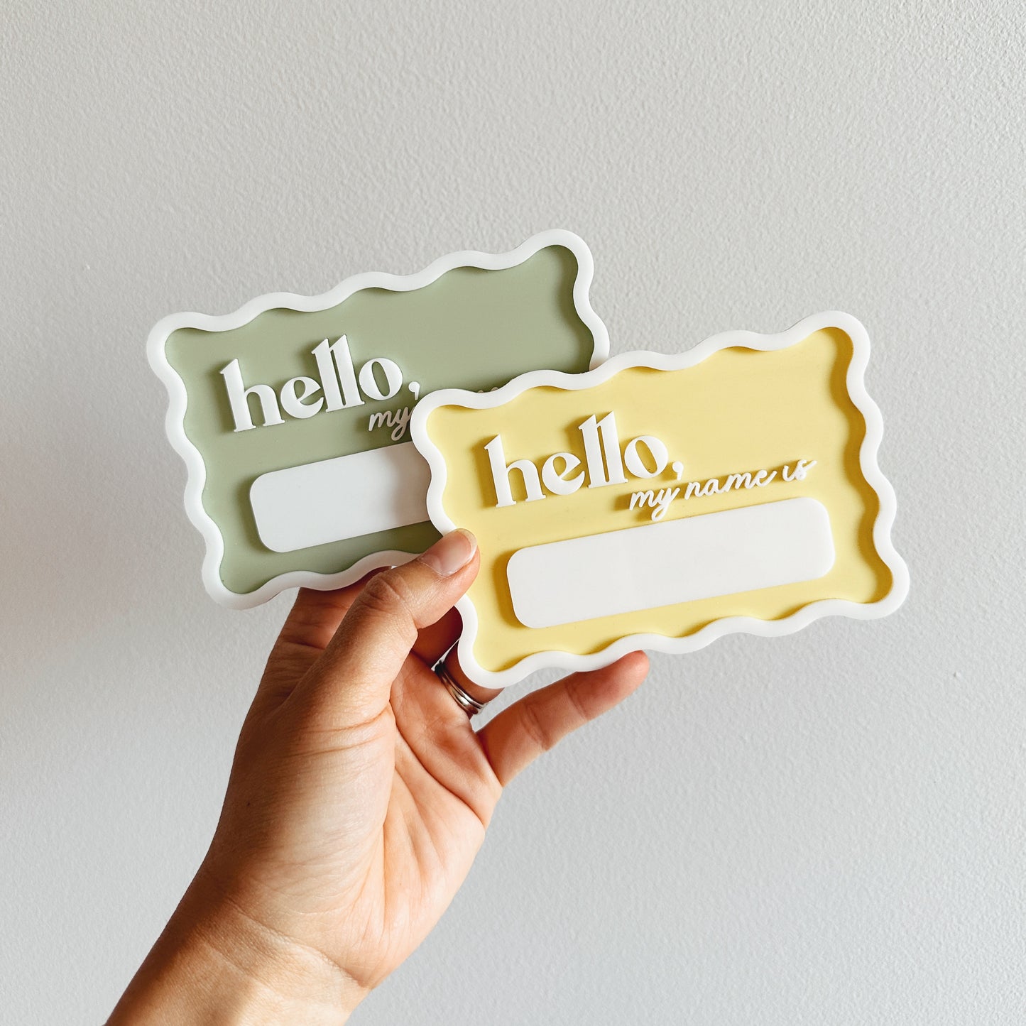 Wavy Baby Announcement Plaque