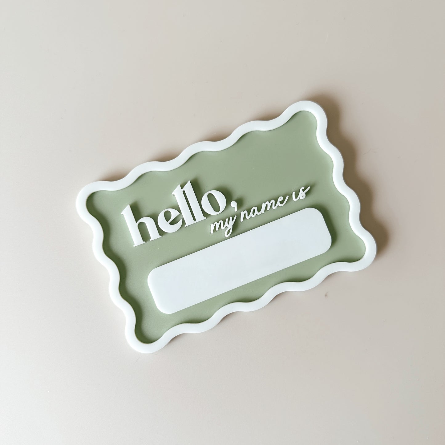 Wavy Baby Announcement Plaque