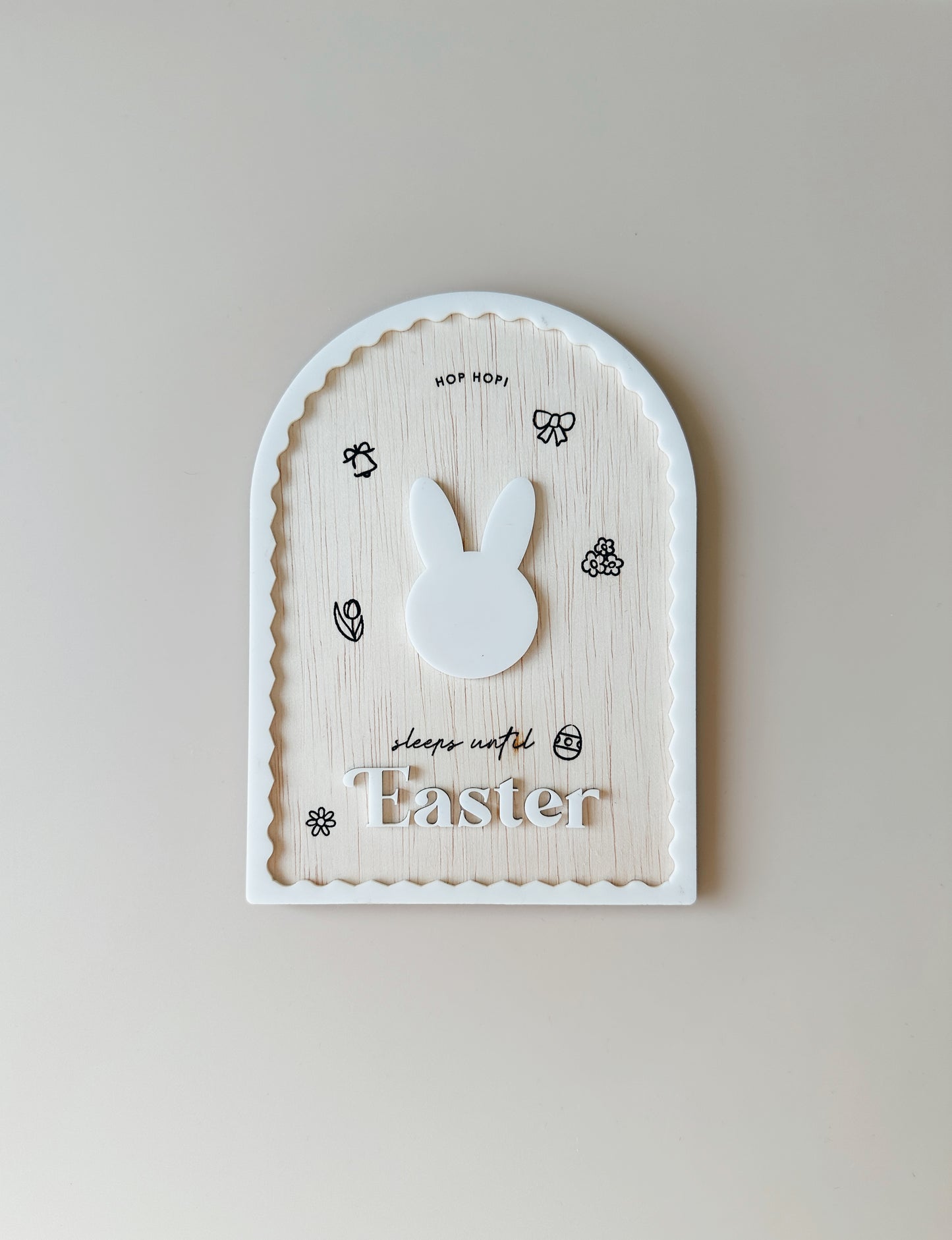 Easter Countdown Plaque - Wooden Arch