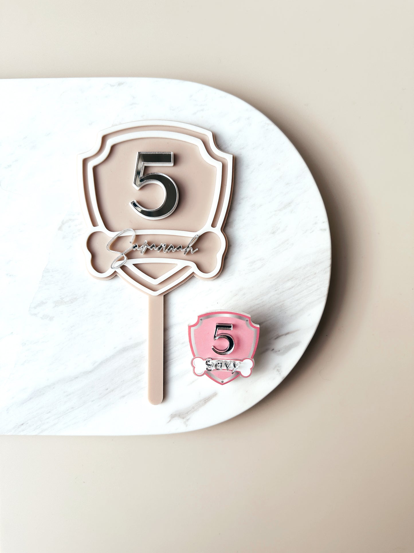 Cake Topper - Birthday Shield