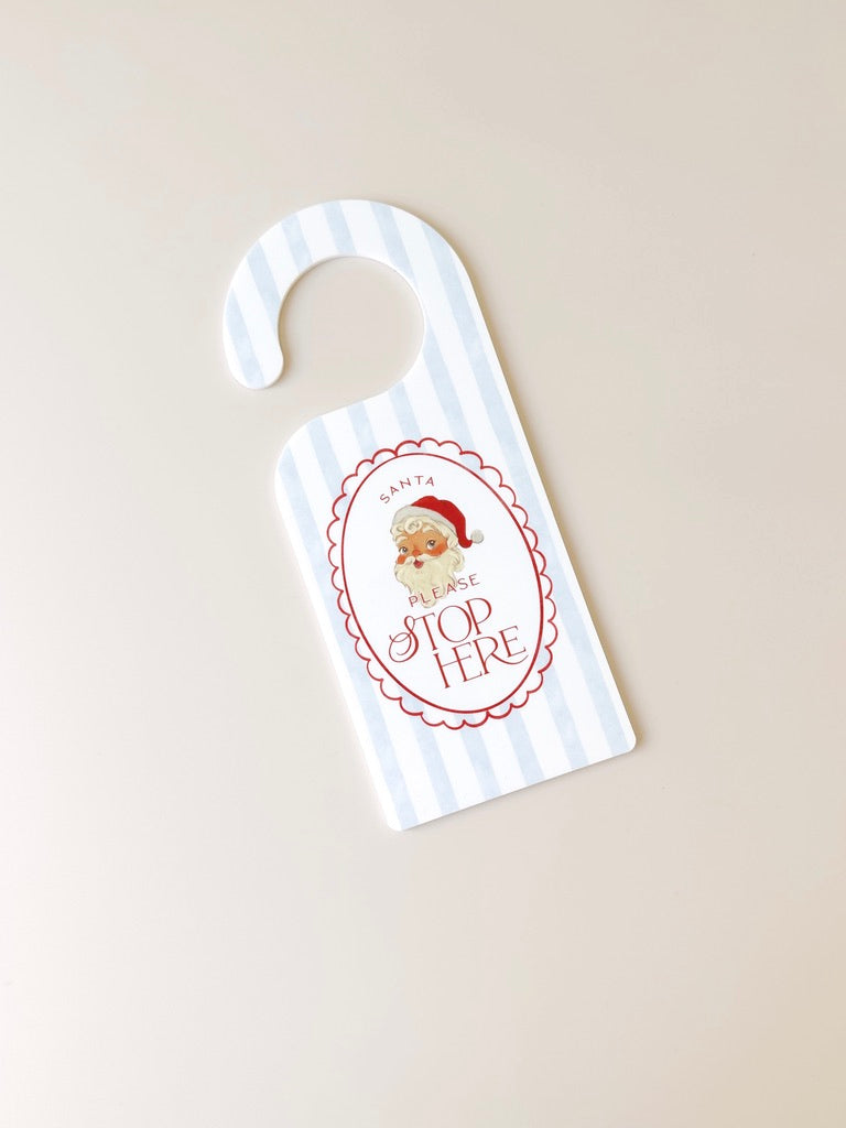 Door Hanger - Santa Please Stop Here