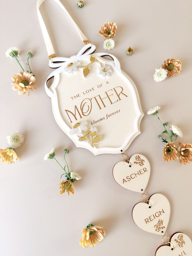 Mother's Day - Heart Blooms Family Plaque