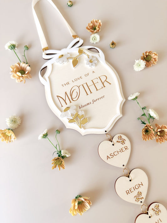 Mother's Day - Heart Blooms Family Plaque
