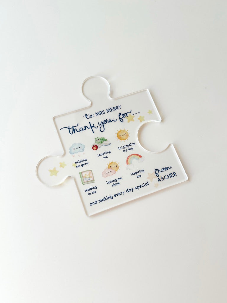 Puzzle Plaque - Teacher's Gift
