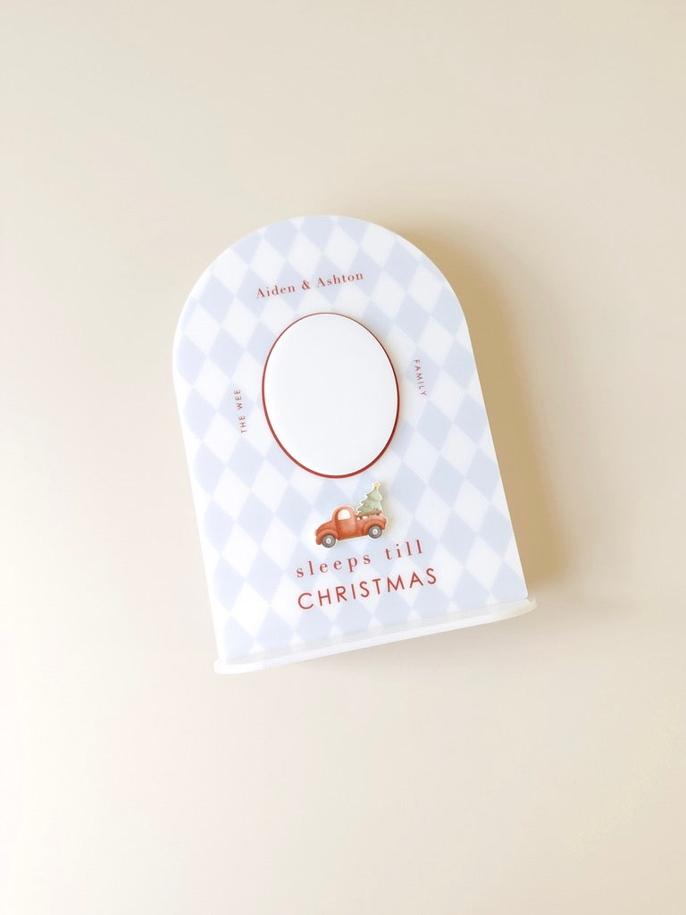 Christmas Countdown - Blue Check