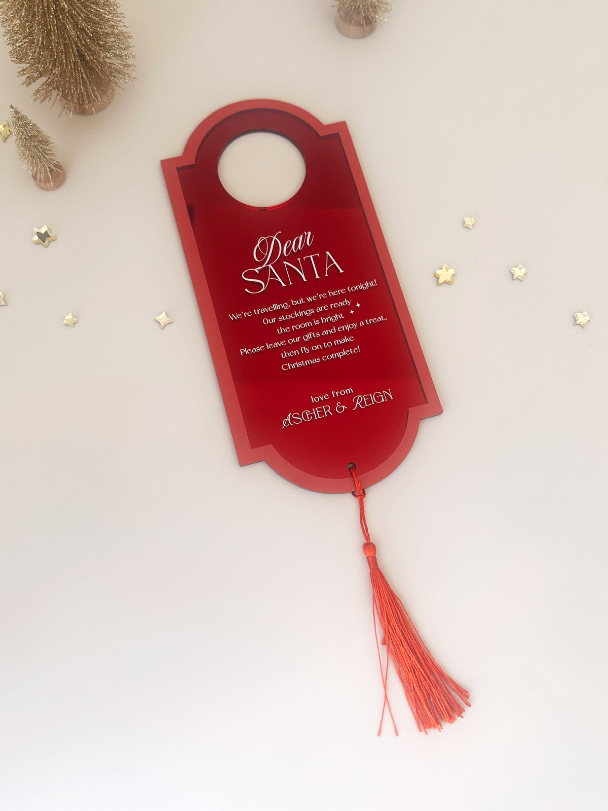 Door Hanger - Dear Santa - Travel edt.