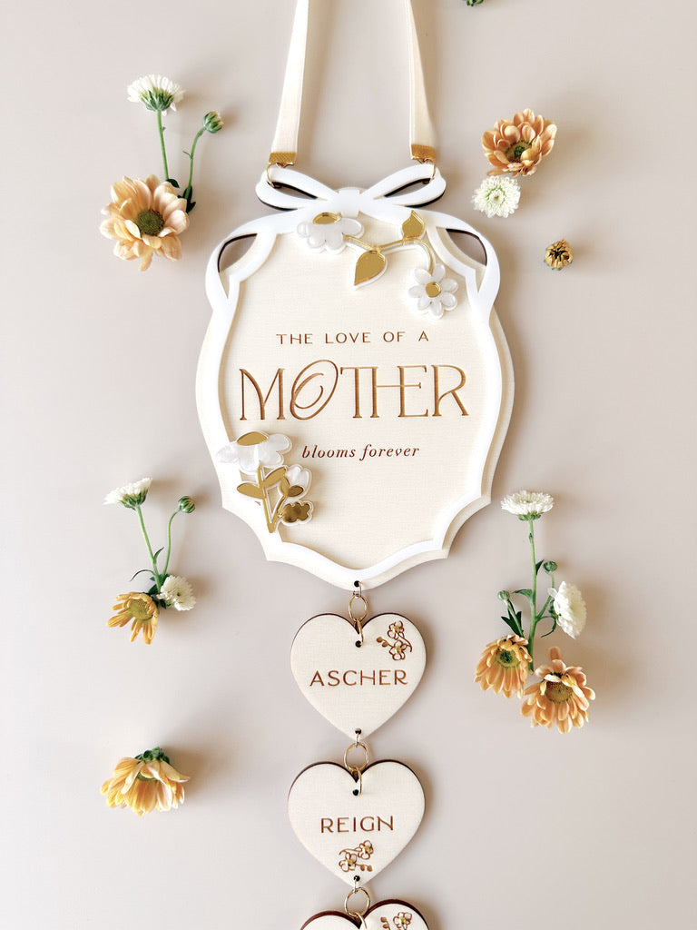 Mother's Day - Heart Blooms Family Plaque