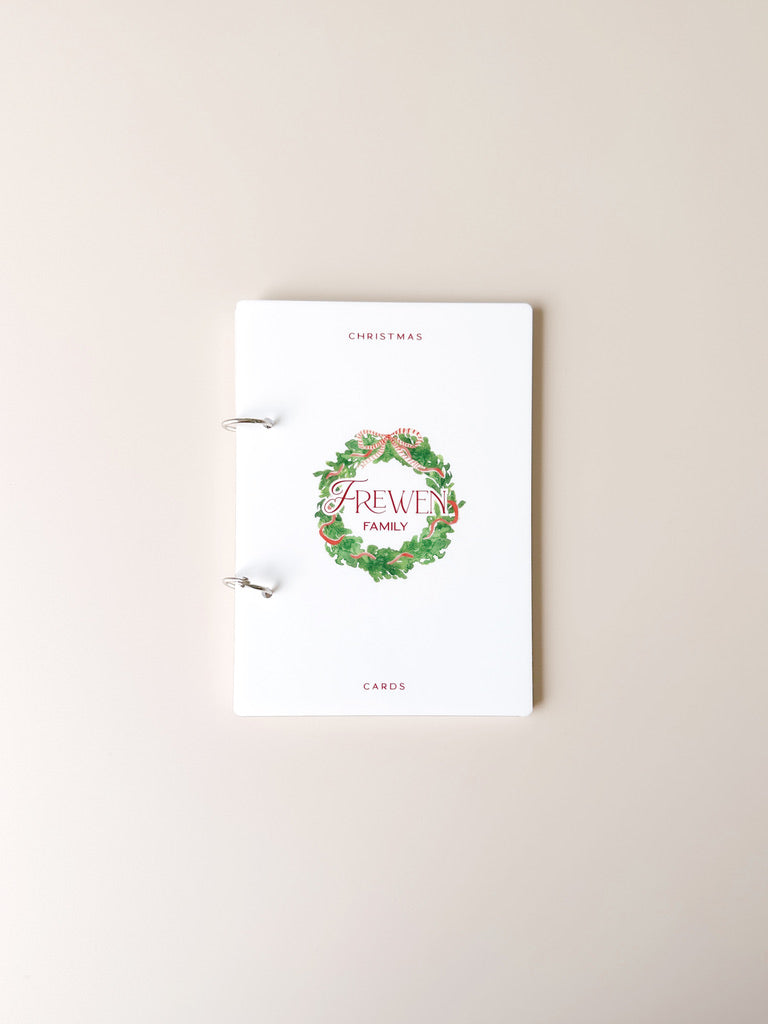 Christmas Card Folder - Wreath