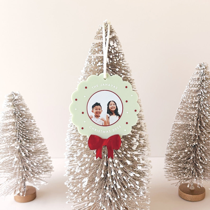 Christmas Photo Ornament - Wreath
