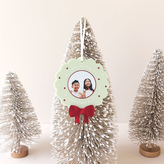 Christmas Photo Ornament - Wreath
