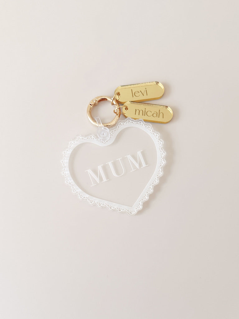 Mother's Day - Lace Heart with oval tags