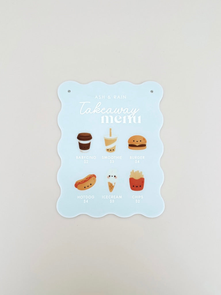 Kids Cafe Menu - Scallop Printed