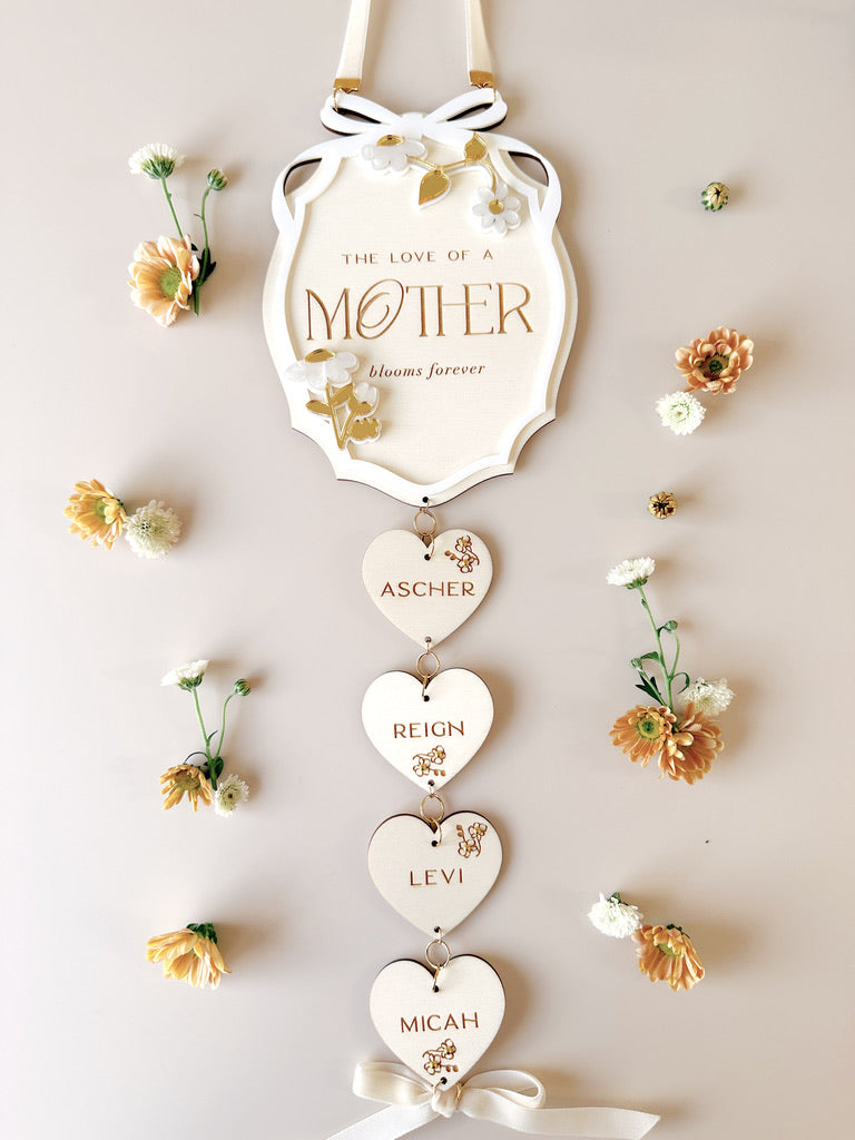 Mother's Day - Heart Blooms Family Plaque