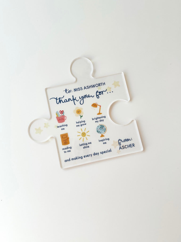 Puzzle Plaque - Teacher's Gift