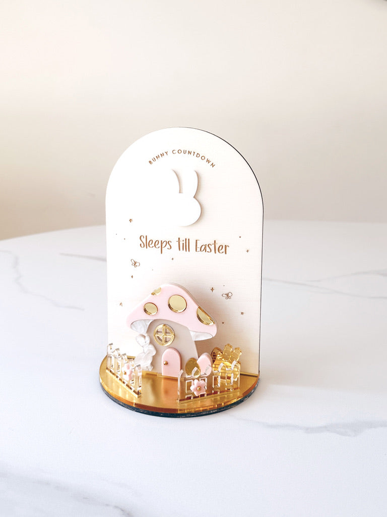 Easter Scene - Mini Mushroom Bunny Countdown