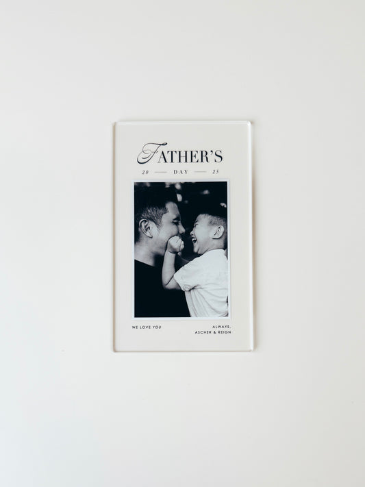 Mini Photo Plaque - Father's Day - Newspaper