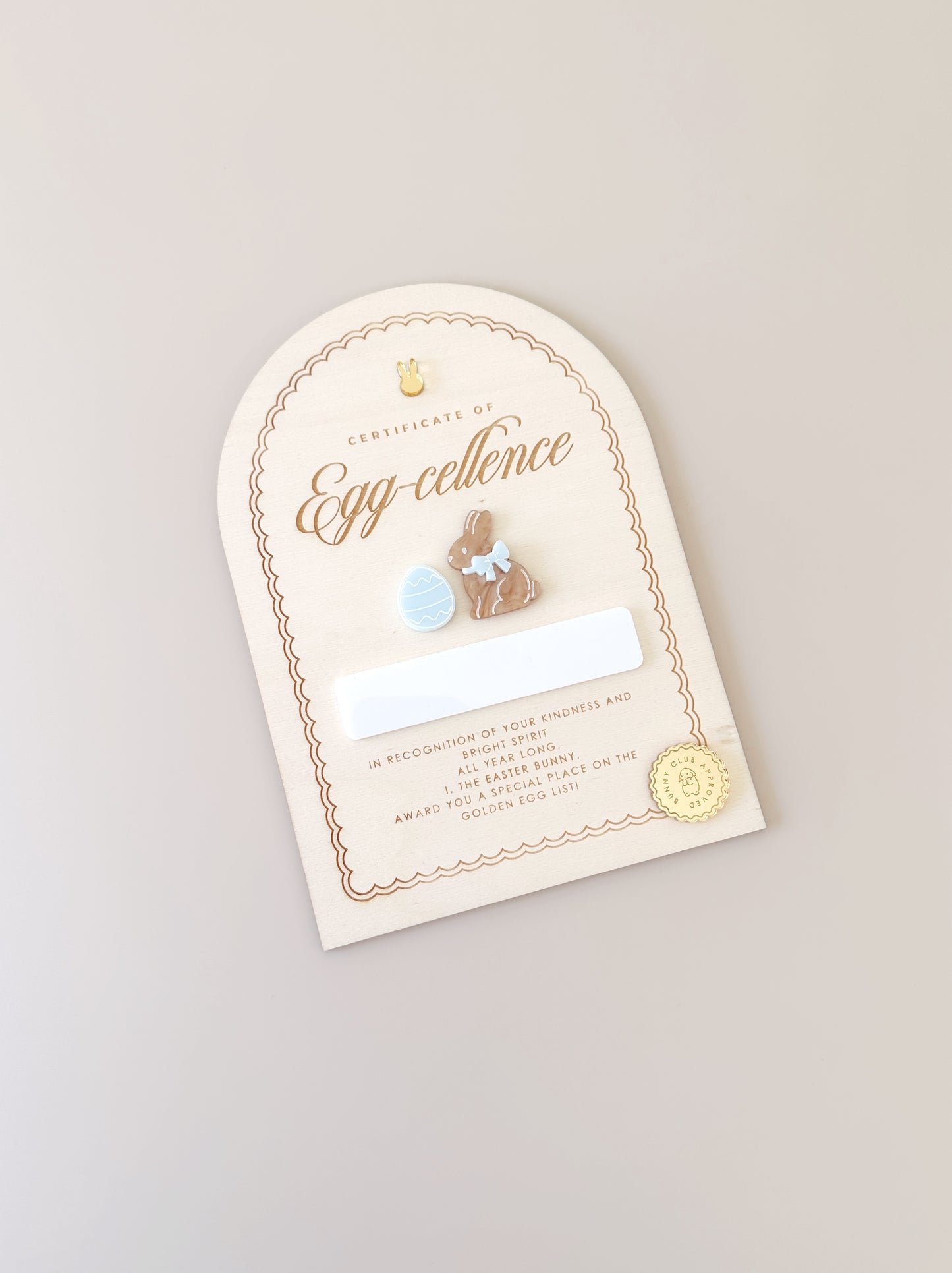 Easter Certificate - Classic Bunny