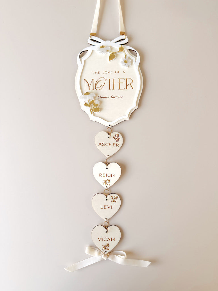 Mother's Day - Heart Blooms Family Plaque
