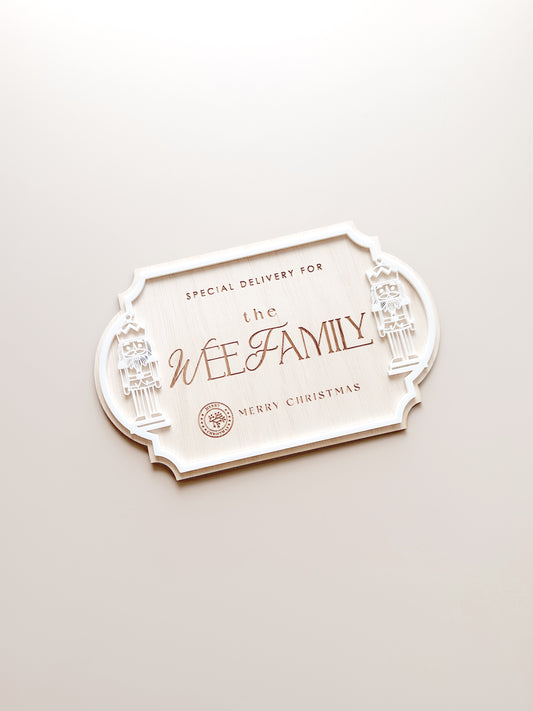 Large Crate Plaque - Nutcracker