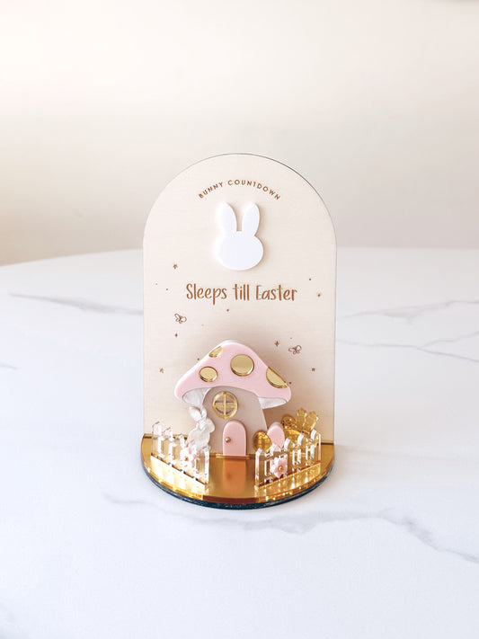 Easter Scene - Mini Mushroom Bunny Countdown